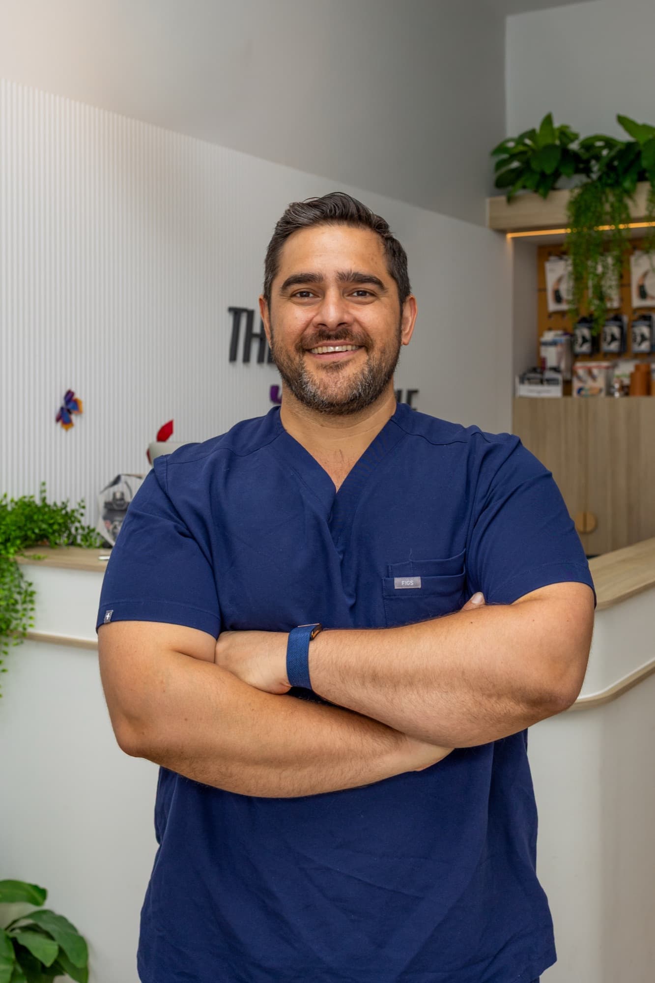 The principal podiatrist at The Feet People, in clinic.