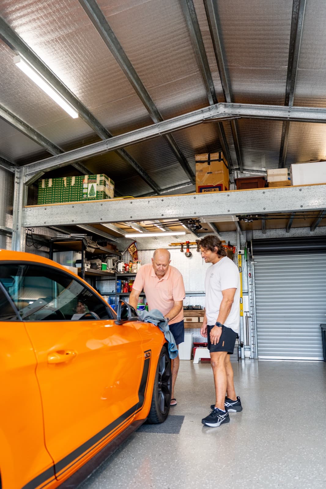 Inside a finished Fair Dinkum Builds shed.